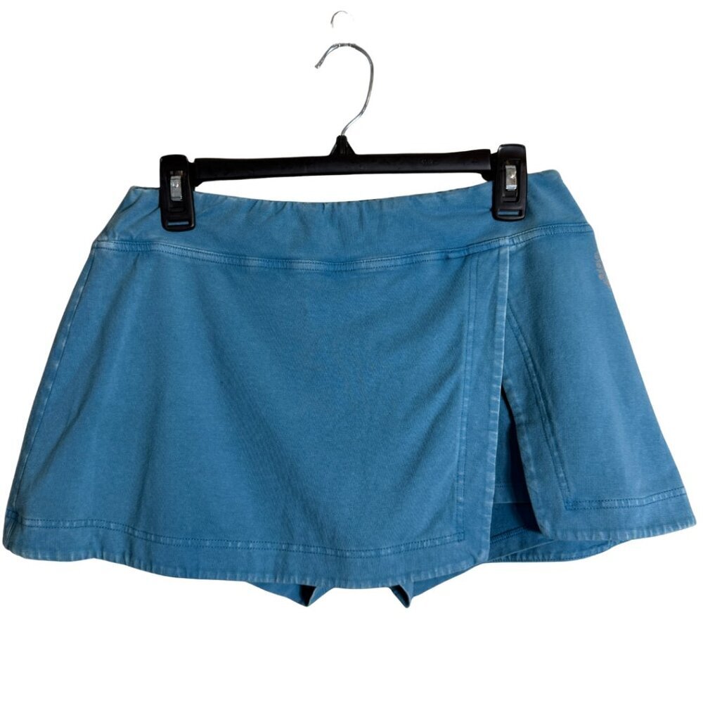 FP Movement Free People Hot Shot Mini Skort Women's Large Misty Blue Active NWT